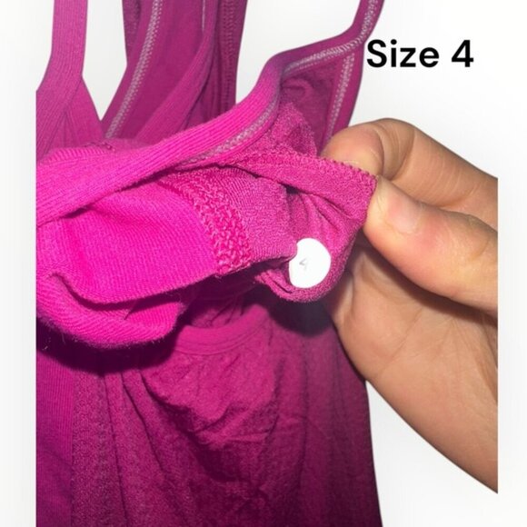 Lululemon Athletica No Limits Tank raspberry pink built in bra sleeveless sz 4 - Picture 6 of 7